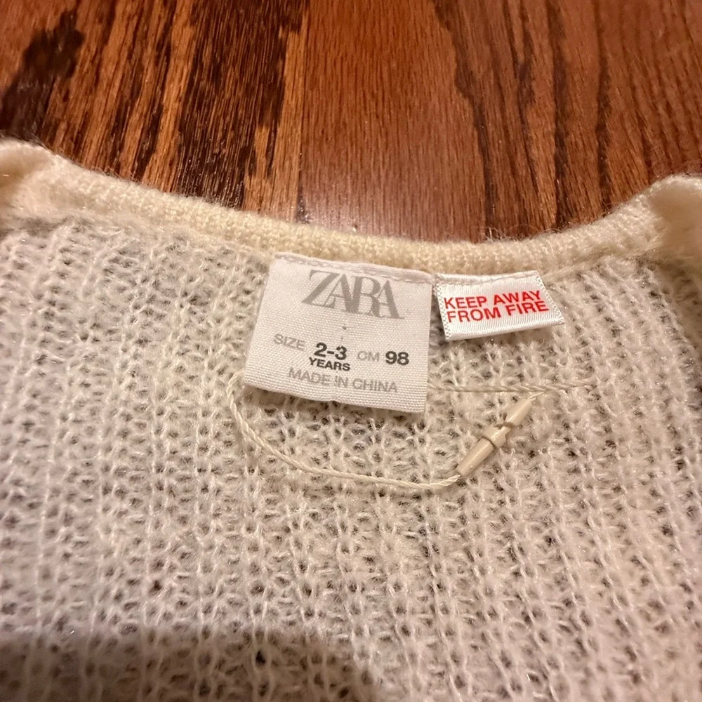NWOT Zara Wrap Cropped Sweater 2-3 Years - Picture 7 of 8